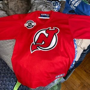 Pat Burns autographed Vintage NJ Devils Jersey